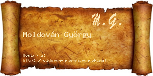 Moldován György névjegykártya