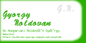 gyorgy moldovan business card